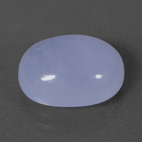 4,08 ctw natürlicher blauer Chalcedon, Transparent, Transparent / Lichtdurchlässig