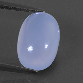 3,98 ctw natürlicher blauer Chalcedon, Transparent, Transparent / Lichtdurchlässig