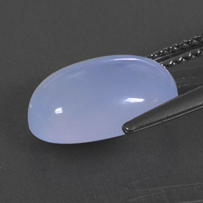 3,98 ctw natürlicher blauer Chalcedon, Transparent, Transparent / Lichtdurchlässig