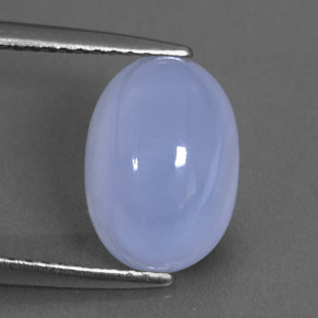 3,65 ctw natürlicher blauer Chalcedon, Transparent, Transparent / Lichtdurchlässig