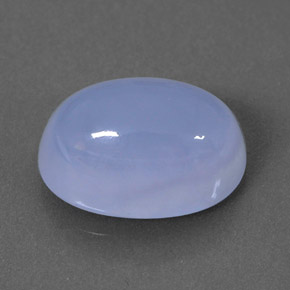 3,65 ctw natürlicher blauer Chalcedon, Transparent, Transparent / Lichtdurchlässig
