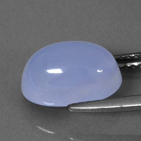 3,65 ctw natürlicher blauer Chalcedon, Transparent, Transparent / Lichtdurchlässig