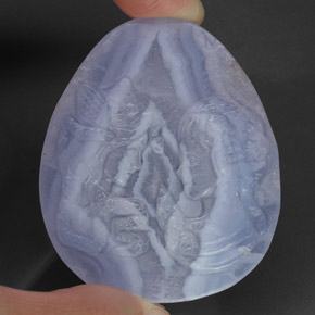 121,20 ctw natürlicher blauer Chalcedon, Transparent, Transparent / Lichtdurchlässig