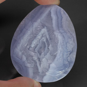 121,20 ctw natürlicher blauer Chalcedon, Transparent, Transparent / Lichtdurchlässig