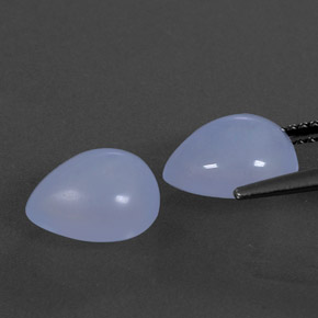  ct natürliche blauer Chalcedon-Edelsteine, Transparent, Transparent / Lichtdurchlässig