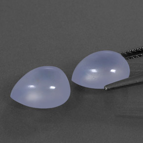  ct natürliche blauer Chalcedon-Edelsteine, Transparent, Transparent / Lichtdurchlässig