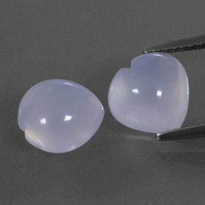 5,33 ct natürliche blauer Chalcedon-Edelsteine, Transparent, Transparent / Lichtdurchlässig
