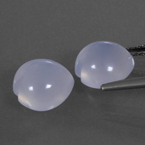 5,33 ct natürliche blauer Chalcedon-Edelsteine, Transparent, Transparent / Lichtdurchlässig