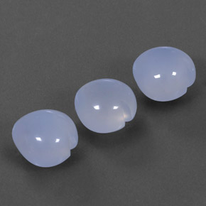 10,44 ct natürliche blauer Chalcedon-Edelsteine, Transparent, Transparent / Lichtdurchlässig
