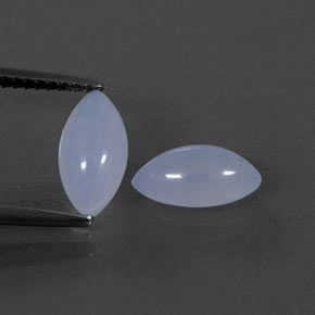  ct natürliche blauer Chalcedon-Edelsteine, Transparent, Transparent / Lichtdurchlässig