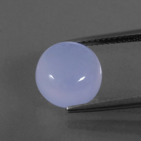 5,12 ctw natürlicher blauer Chalcedon, Transparent, Transparent / Lichtdurchlässig