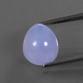 5,06 ctw natürlicher blauer Chalcedon, Transparent, Transparent / Lichtdurchlässig