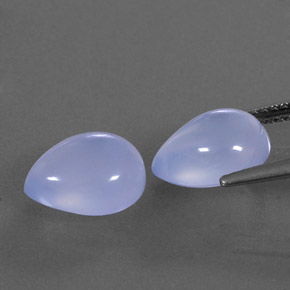  ct natürliche blauer Chalcedon-Edelsteine, Transparent, Transparent / Lichtdurchlässig