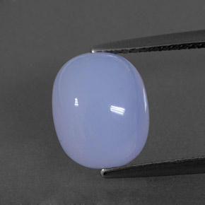 3,55 ctw natürlicher blauer Chalcedon, Transparent, Transparent / Lichtdurchlässig