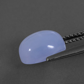 3,55 ctw natürlicher blauer Chalcedon, Transparent, Transparent / Lichtdurchlässig