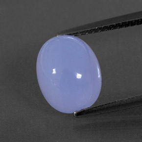 3,63 ctw natürlicher blauer Chalcedon, Transparent, Transparent / Lichtdurchlässig