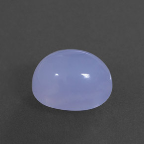 3,63 ctw natürlicher blauer Chalcedon, Transparent, Transparent / Lichtdurchlässig