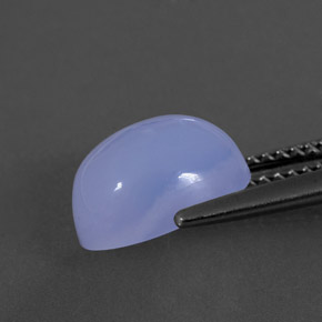 3,63 ctw natürlicher blauer Chalcedon, Transparent, Transparent / Lichtdurchlässig