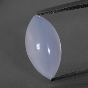 3,10 ctw natürlicher blauer Chalcedon, Transparent, Transparent / Lichtdurchlässig