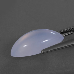 3,10 ctw natürlicher blauer Chalcedon, Transparent, Transparent / Lichtdurchlässig