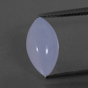 3,04 ctw natürlicher blauer Chalcedon, Transparent, Transparent / Lichtdurchlässig