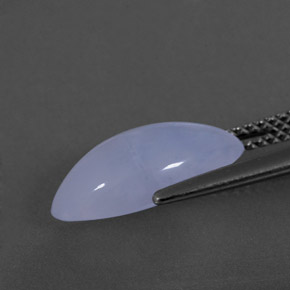 3,04 ctw natürlicher blauer Chalcedon, Transparent, Transparent / Lichtdurchlässig