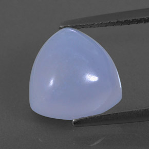 3,44 ctw natürlicher blauer Chalcedon, Transparent, Transparent / Lichtdurchlässig
