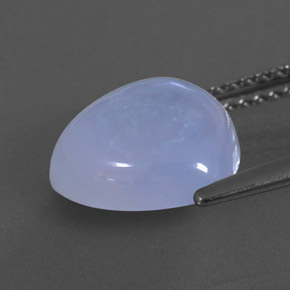 3,44 ctw natürlicher blauer Chalcedon, Transparent, Transparent / Lichtdurchlässig