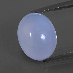 3,83 ctw natürlicher blauer Chalcedon, Transparent, Transparent / Lichtdurchlässig