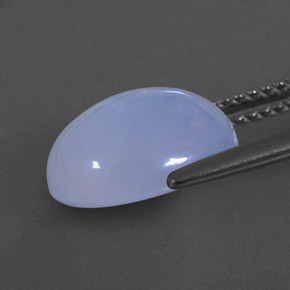 3,83 ctw natürlicher blauer Chalcedon, Transparent, Transparent / Lichtdurchlässig