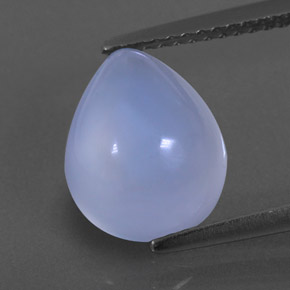 3,59 ctw natürlicher blauer Chalcedon, Transparent, Transparent / Lichtdurchlässig