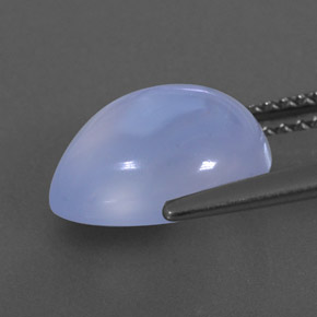 3,59 ctw natürlicher blauer Chalcedon, Transparent, Transparent / Lichtdurchlässig