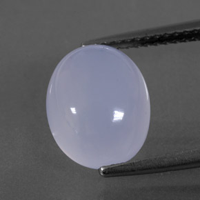 4,08 ctw natürlicher blauer Chalcedon, Transparent, Transparent / Lichtdurchlässig