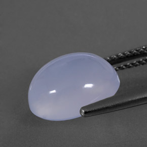 4,08 ctw natürlicher blauer Chalcedon, Transparent, Transparent / Lichtdurchlässig