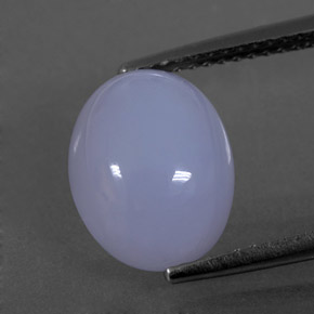 4,91 ctw natürlicher blauer Chalcedon, Transparent, Transparent / Lichtdurchlässig