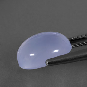 4,37 ctw natürlicher blauer Chalcedon, Transparent, Transparent / Lichtdurchlässig