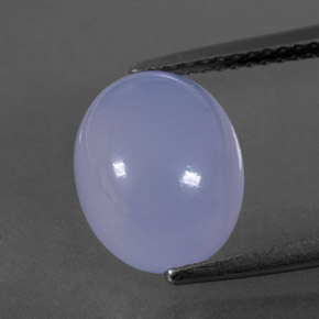 4,34 ctw natürlicher blauer Chalcedon, Transparent, Transparent / Lichtdurchlässig
