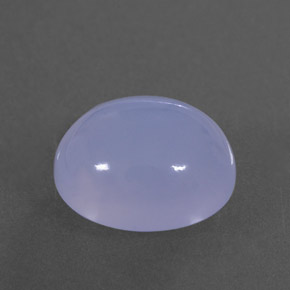 4,34 ctw natürlicher blauer Chalcedon, Transparent, Transparent / Lichtdurchlässig