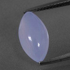 3,04 ctw natürlicher blauer Chalcedon, Transparent, Transparent / Lichtdurchlässig