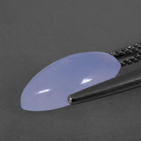 3,04 ctw natürlicher blauer Chalcedon, Transparent, Transparent / Lichtdurchlässig