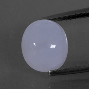3,23 ctw natürlicher blauer Chalcedon, Oval Schliff, Lichtdurchlässig