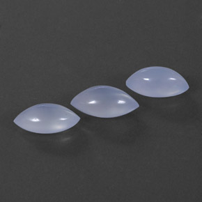  ct natürliche blauer Chalcedon-Edelsteine, Transparent, Transparent / Lichtdurchlässig