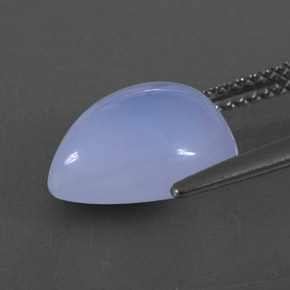 4,83 ctw natürlicher blauer Chalcedon, Transparent, Transparent / Lichtdurchlässig