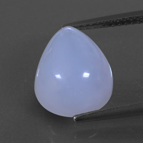 5,47 ctw natürlicher blauer Chalcedon, Transparent, Transparent / Lichtdurchlässig