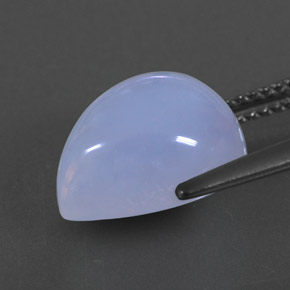 5,47 ctw natürlicher blauer Chalcedon, Transparent, Transparent / Lichtdurchlässig