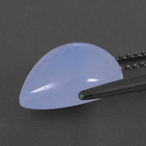 4,63 ctw natürlicher blauer Chalcedon, Transparent, Transparent / Lichtdurchlässig