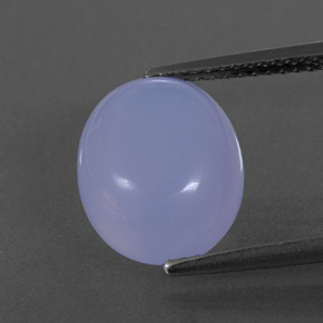 4,71 ctw natürlicher blauer Chalcedon, Transparent, Transparent / Lichtdurchlässig