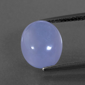 4,58 ctw natürlicher blauer Chalcedon, Transparent, Transparent / Lichtdurchlässig