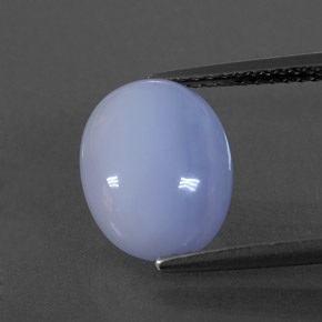 3,97 ctw natürlicher blauer Chalcedon, Oval Schliff, Lichtdurchlässig
