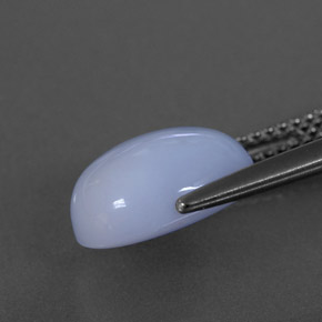 3,97 ctw natürlicher blauer Chalcedon, Oval Schliff, Lichtdurchlässig